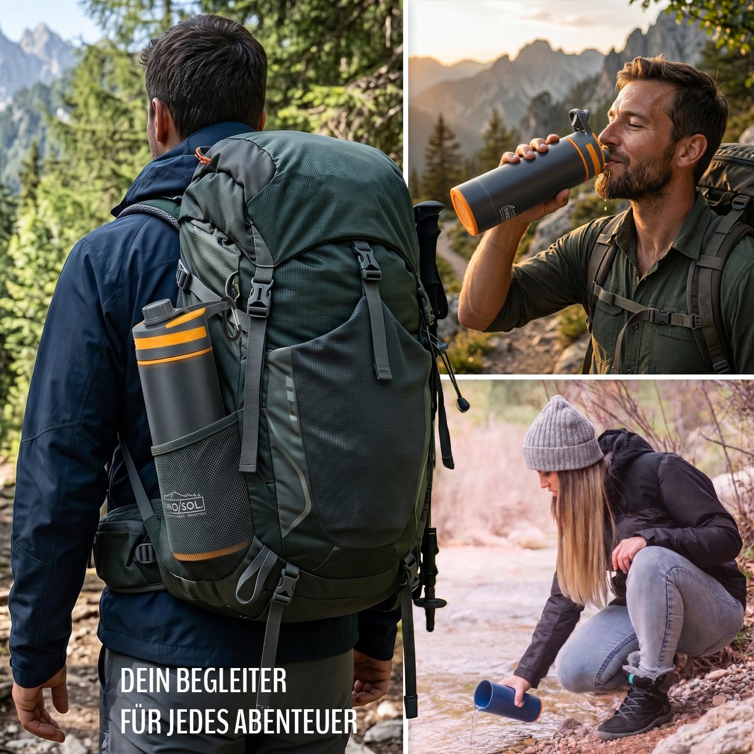 Wasserfilter Flasche I Outdoor Survival Trinkflasche Filter 500 ml