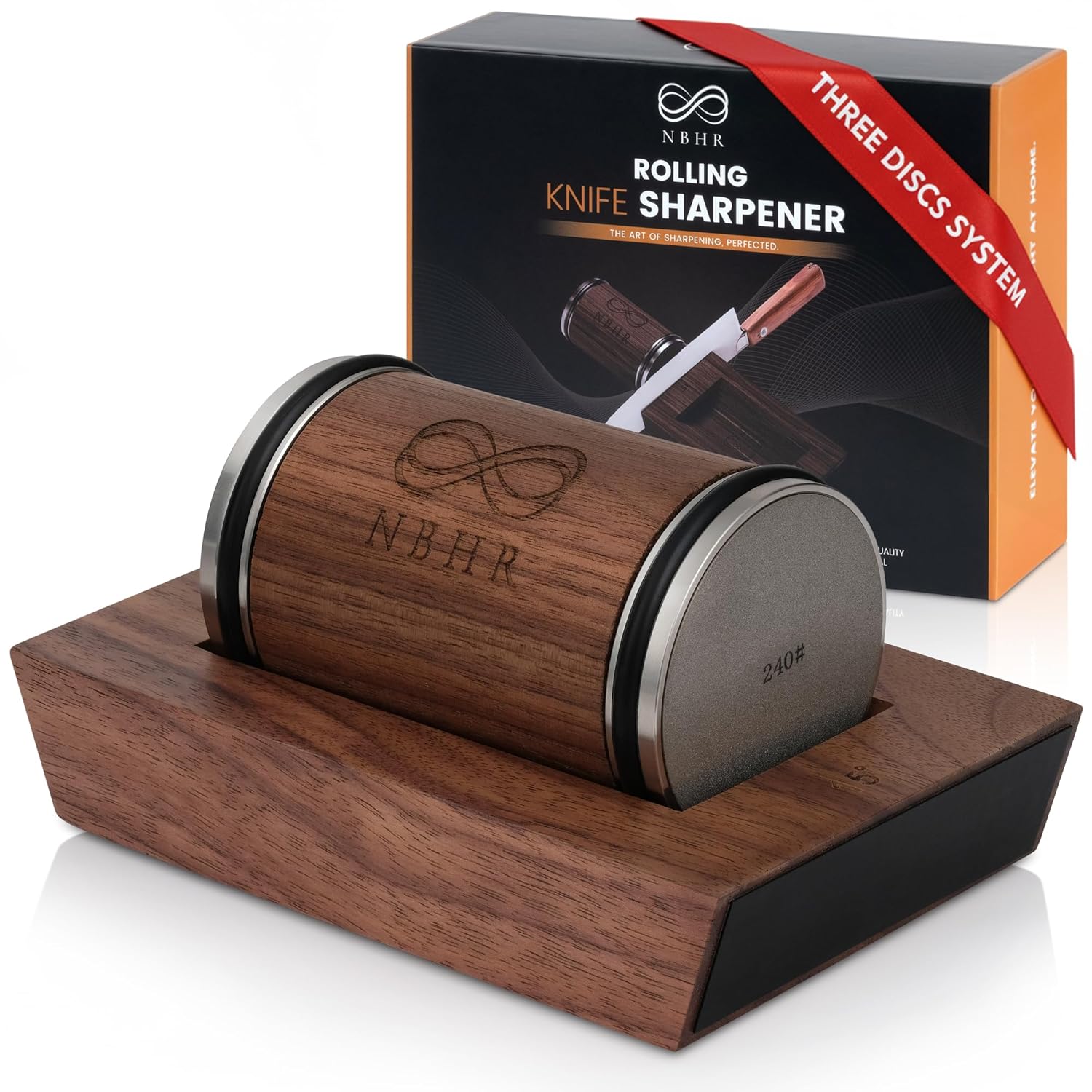 Rolling Knife Sharpener by NBHR 15 20 Degrees Dual Angle magnetic knife sharpener kit for kitchen chef knives