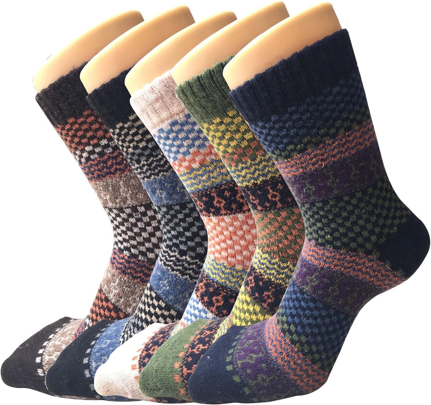 Wool Socks for Women, Crew Boot Warm Sock for Hiking Trekking Work Outdoor Winter Gifts for Women Mom Her