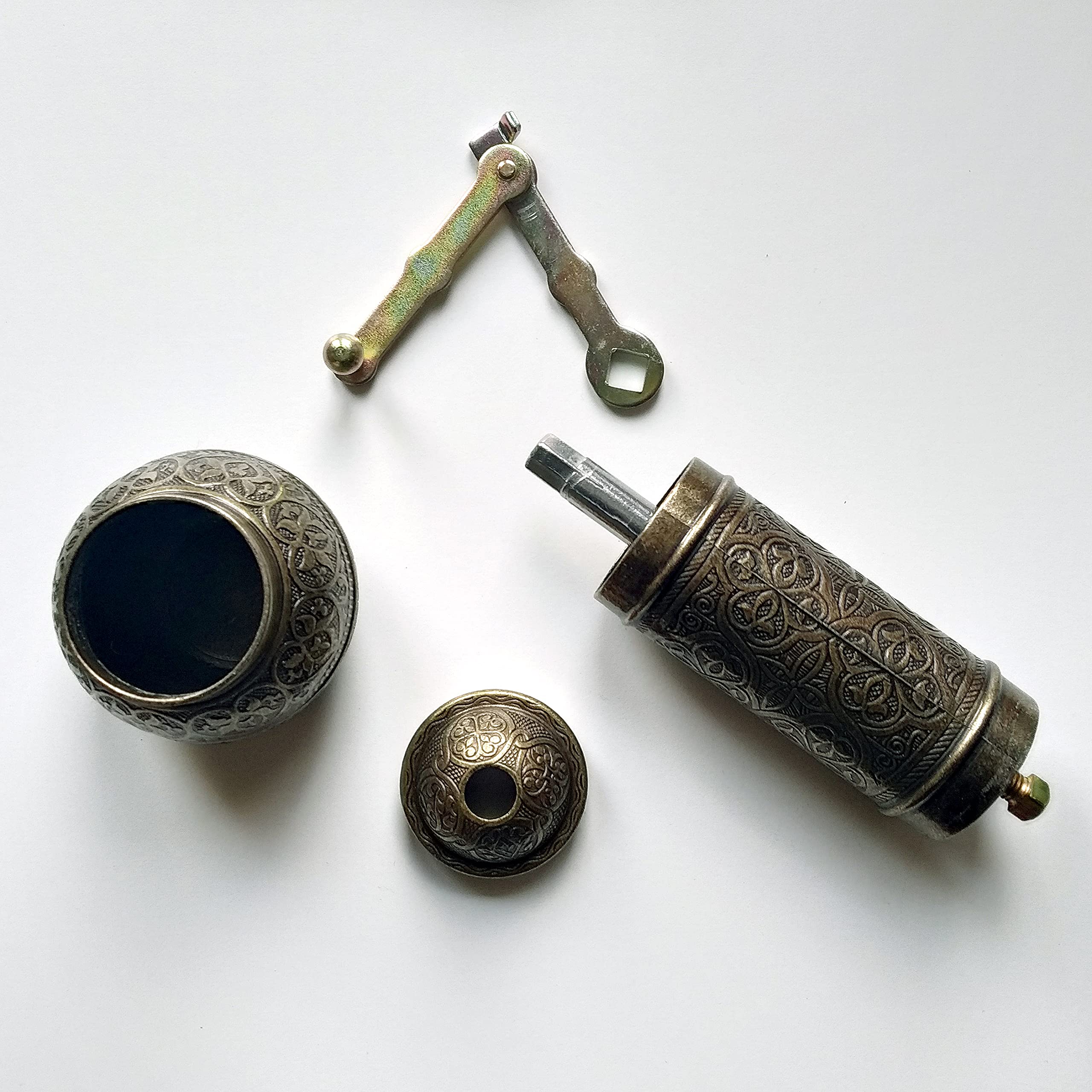 Molinillo de café manual de estilo vintage, recargable, de estilo turco, con ajuste de cualificación, molinillo de café, portátil, manivela de mano