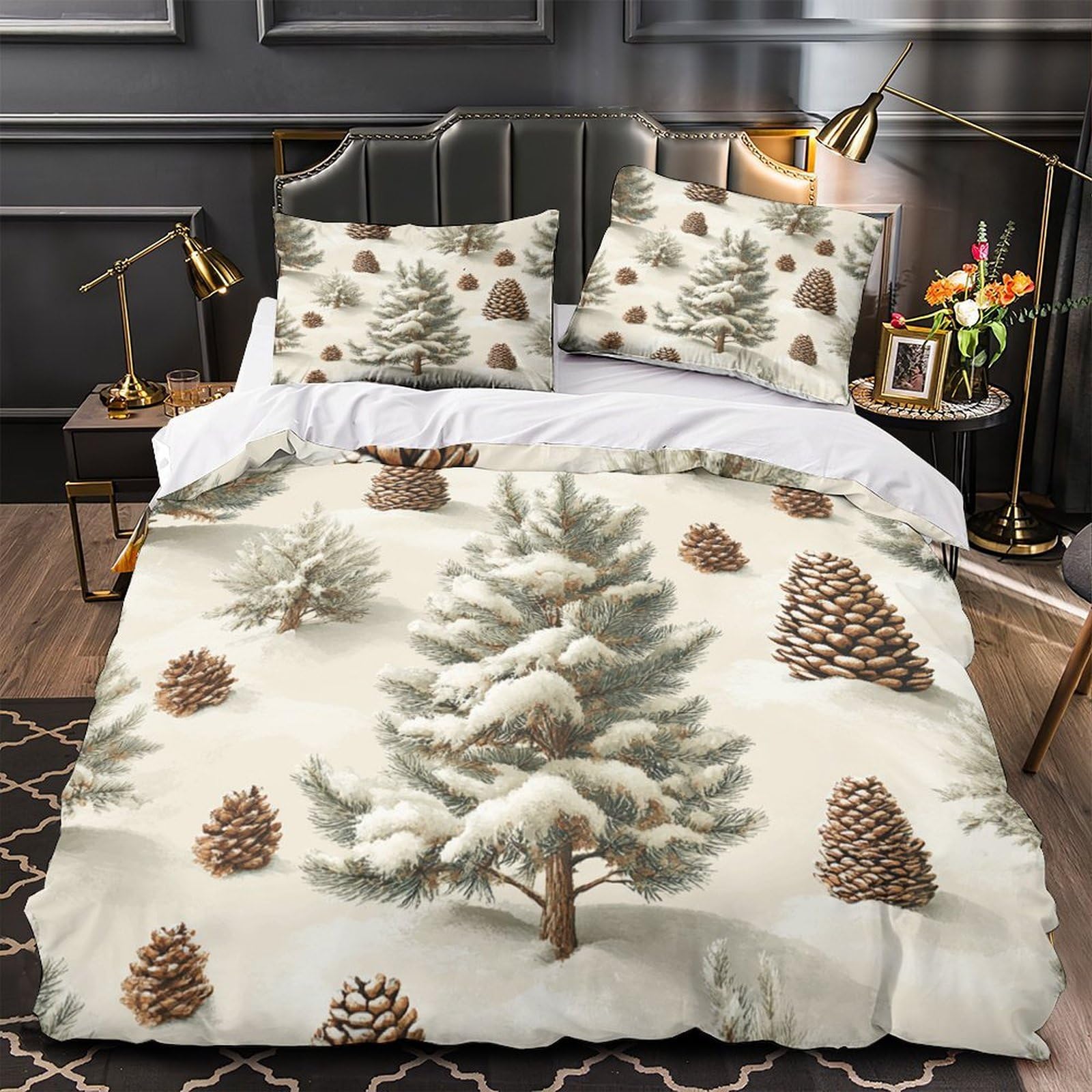 Housse de couette 3D haute définition en microfibre douce et durable