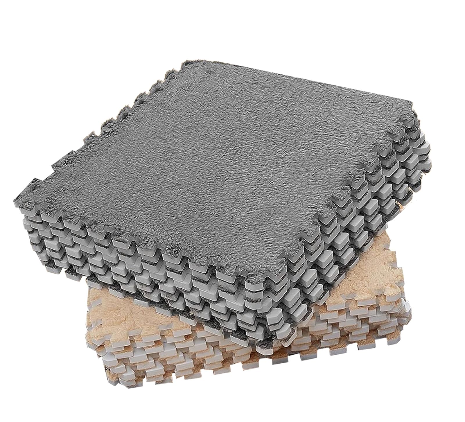 10pcs Plush Puzzle Foam Floor Mat (#2)