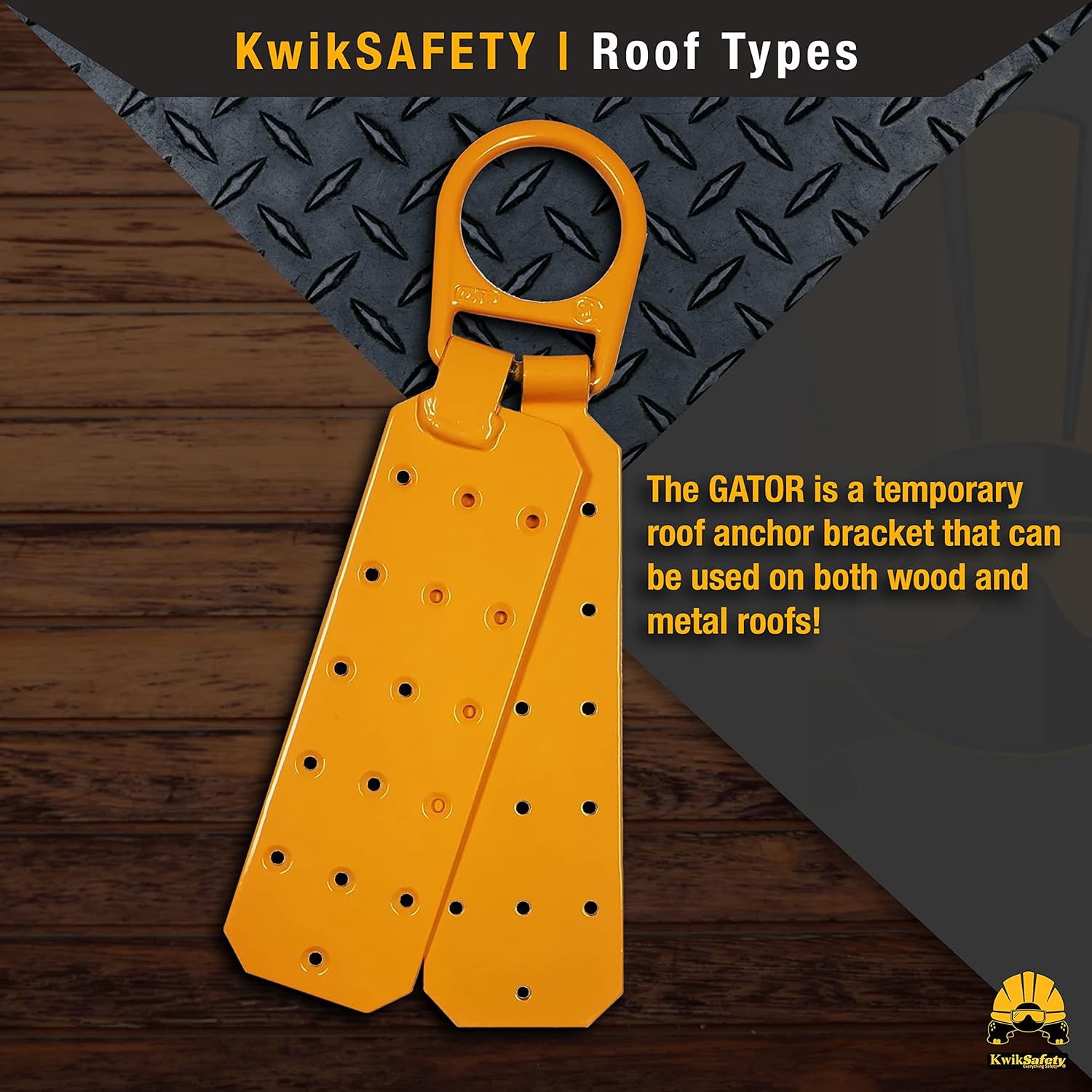 Best Cyber Monday 🔥 KwikSafety (Charlotte, NC) GATOR COMBO |Temporary Reusable Roof Anchor, 50’ Vertical Lifeline Rope Assembly| ANSI OSHA PPE Fall Protection System D Ring Fall Arrest Equipment Construction Bucket
