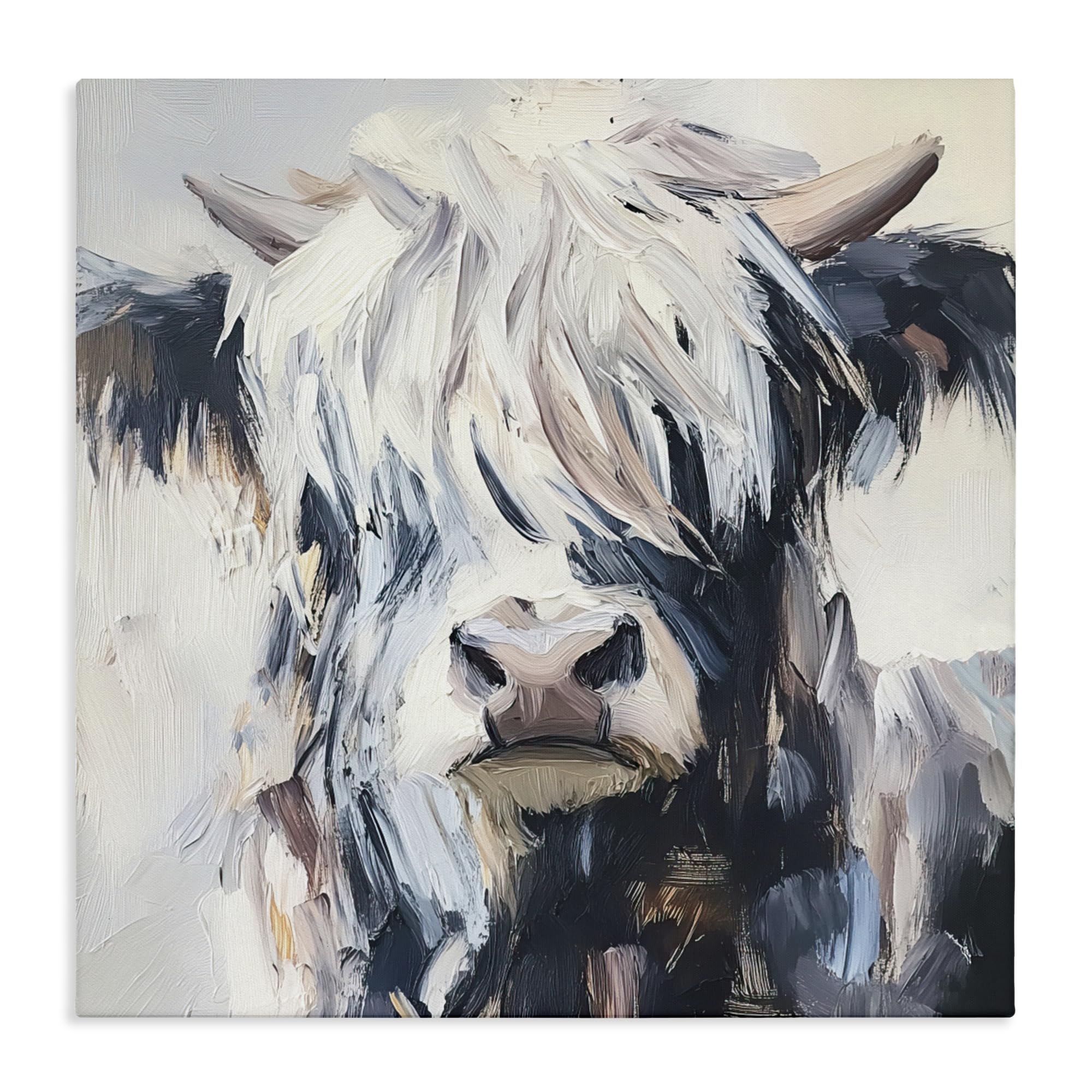 Stupell Industries 'Scruffy Little Highland', Canvas Art, 36 x 36 Inches, Easy to Hang and Sturdy, Made in USA, by Tina LeCour
