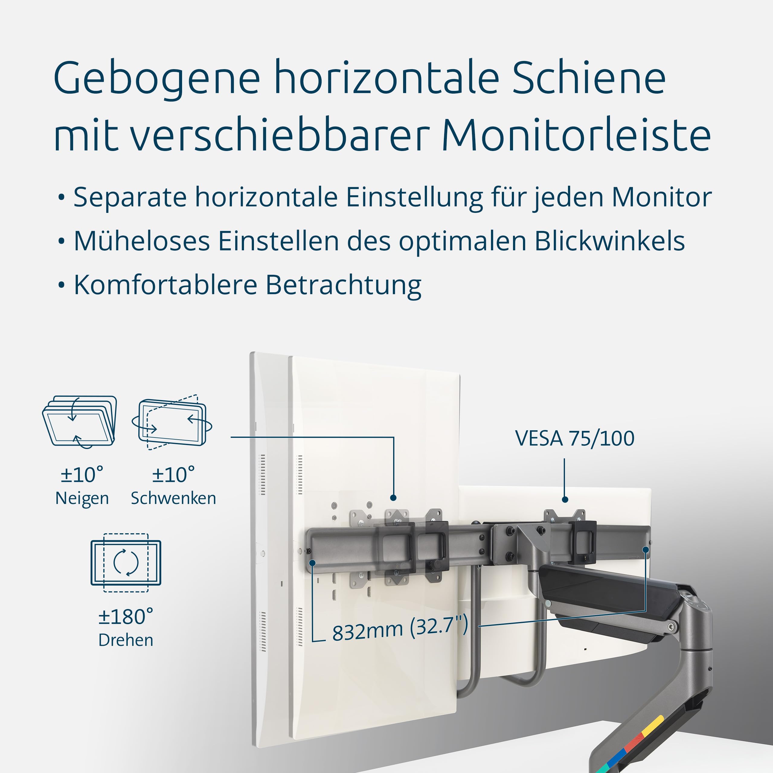 Kensington SmartFit Dual Monitor Arm – Bild 4