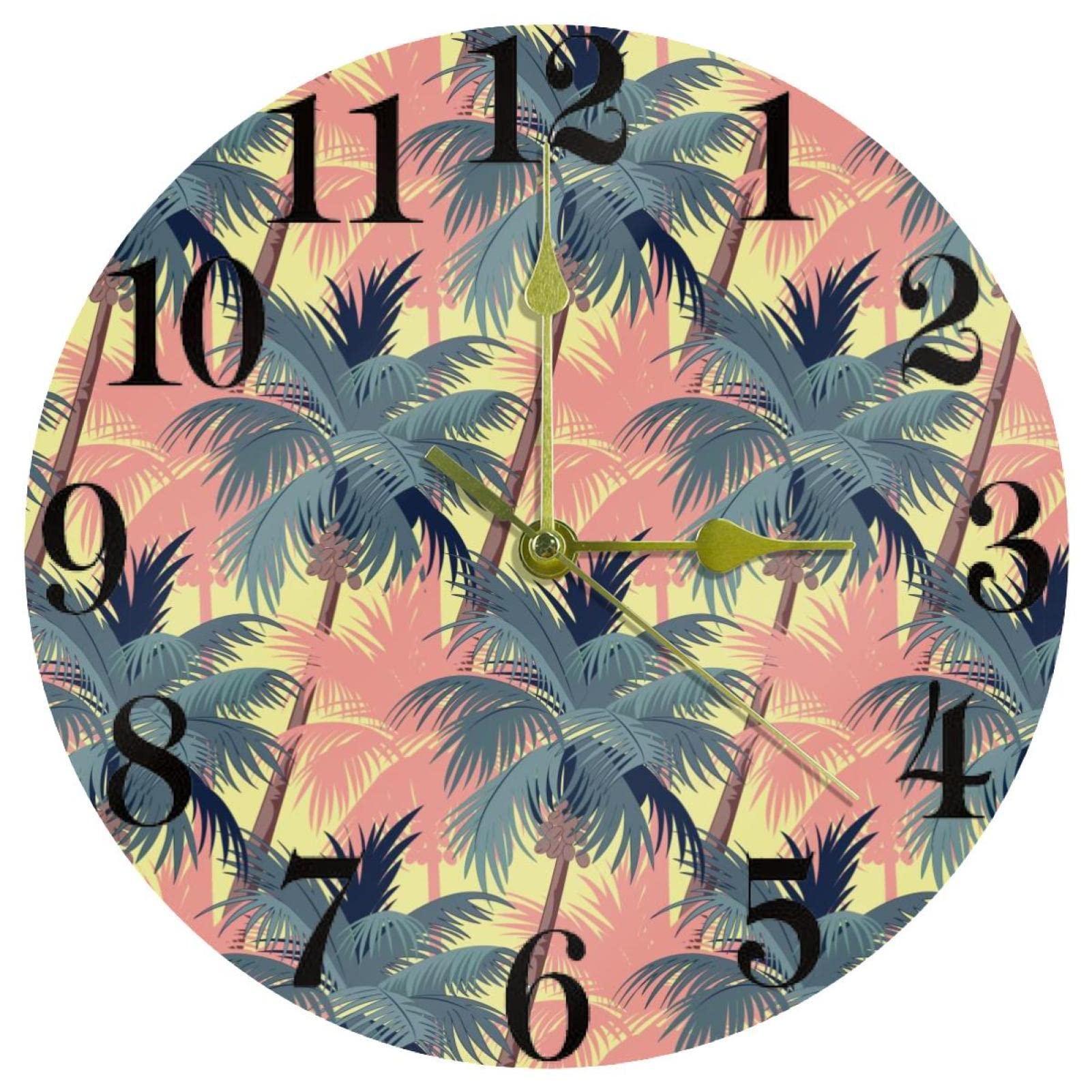 Horloge murale à quartz design exotique avec cadran de précision de 25,4 cm