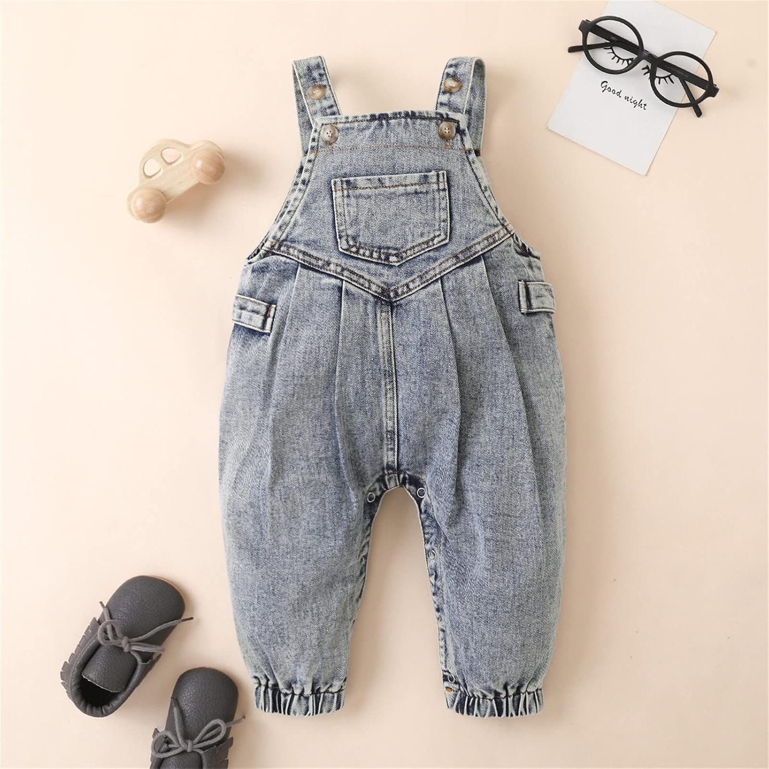 Baby Boys Shorts,Girls Ribbed Elastic Waist Summer Half Pants Cargo Jeans