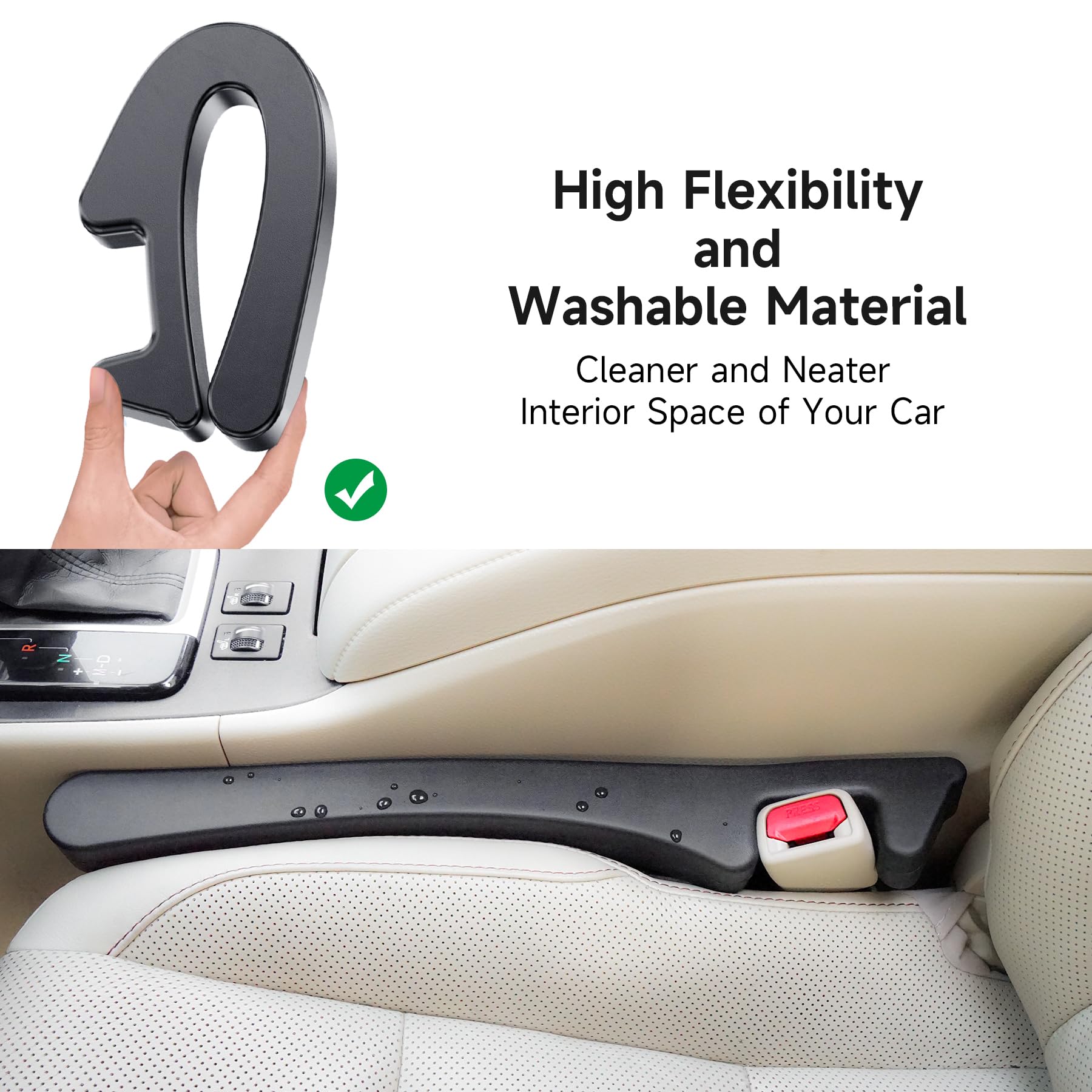 Givifive 2 Pièces Remplissage de Siège de Voiture, Gap Filler Pad