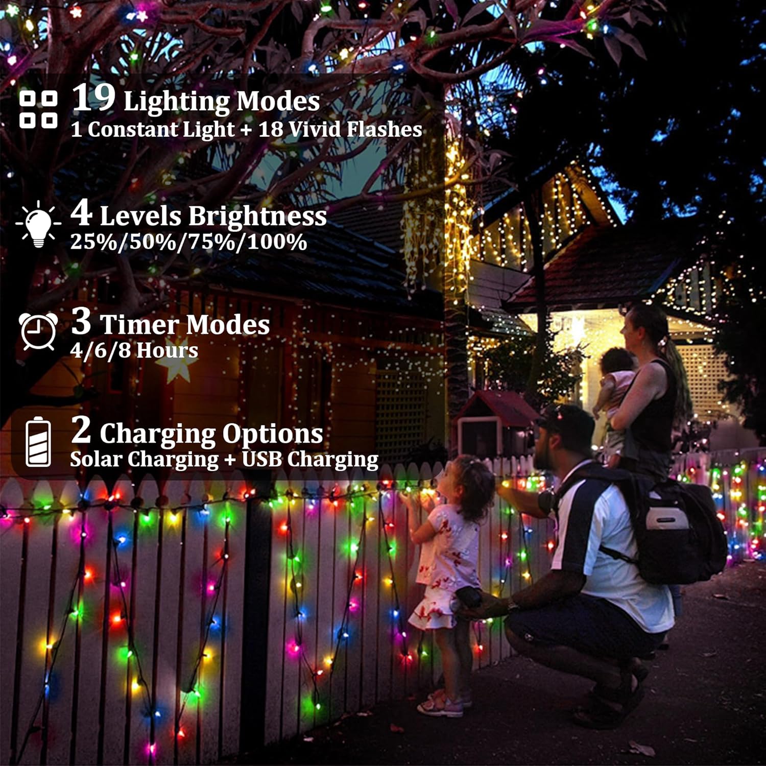 Illuminate Your Outdoors: A Review of 2-Pack 200FT Solar String Lights