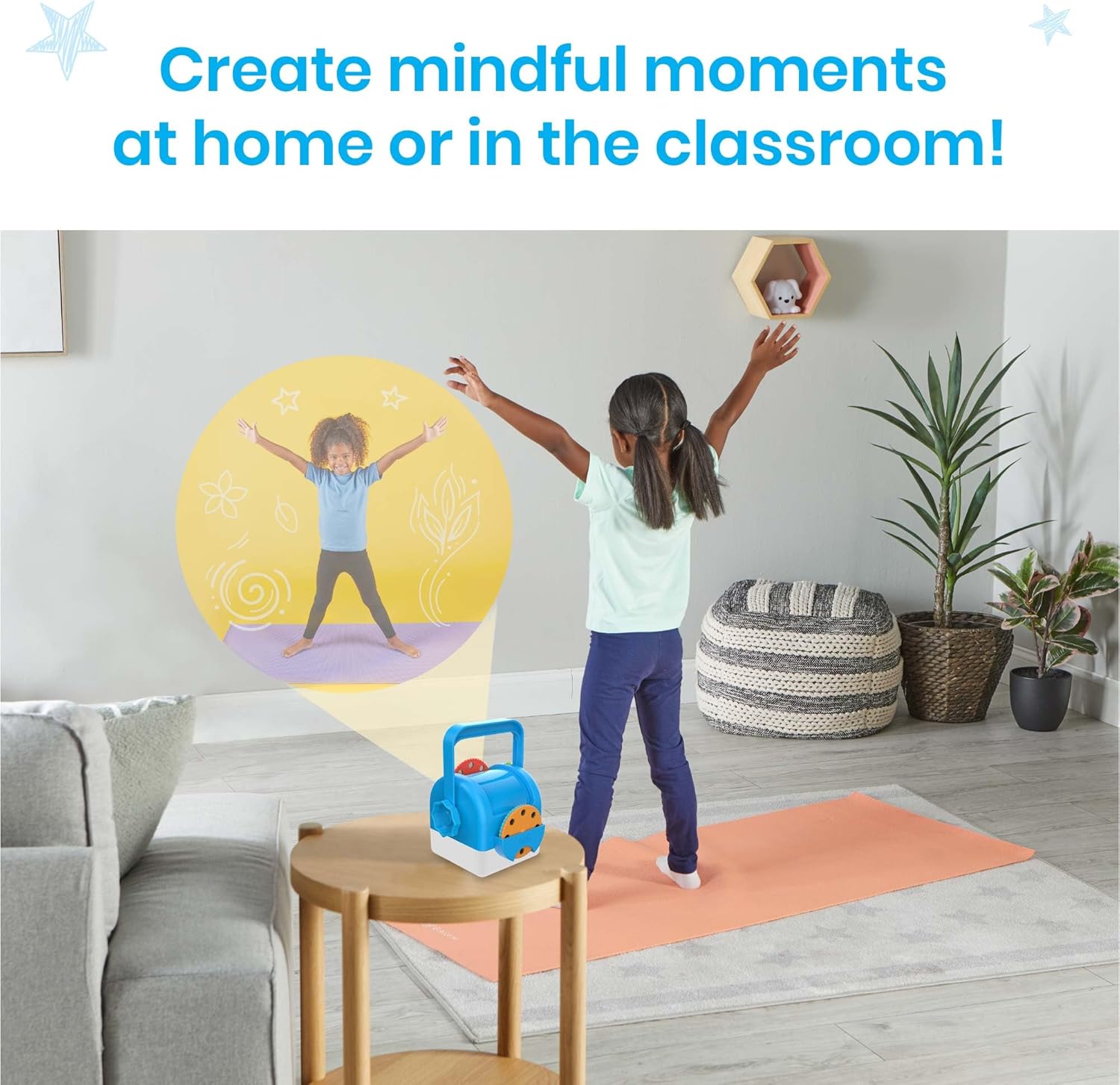 hand2mind Calming Moments Projector, Toddler Night Light, Projector for Kids Room, Kids Yoga Supplies, Social Emotional Learning Activities, Mindfulness Tools, Calming Toys, Play Therapy Toys