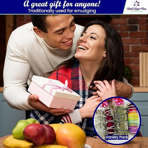 Miniatura 6 de Kit de manchas de salvia, romero, lavanda, rosa salvia blanca con salvia blanca de origen sostenible de palos de salvia seca de California para