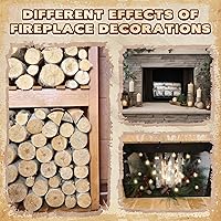 Vista 3 de Paquete de 6 troncos de madera de abedul decorativos para chimenea de gas para chimeneas, decoración de postes de abedul, ramas para manualidades