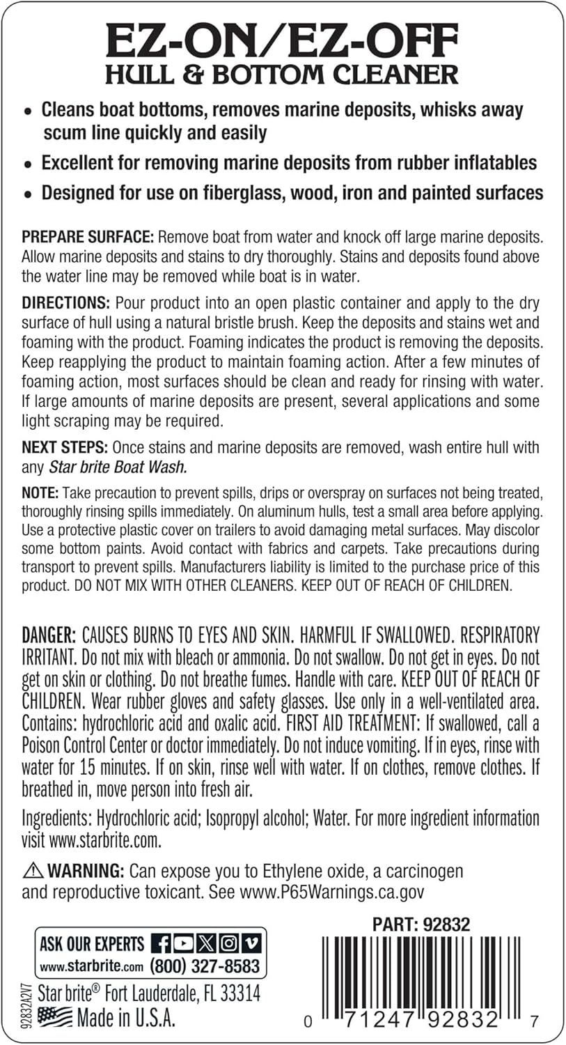 E-Z On E-Z Off Boat Bottom Hull Cleaner, 32 oz