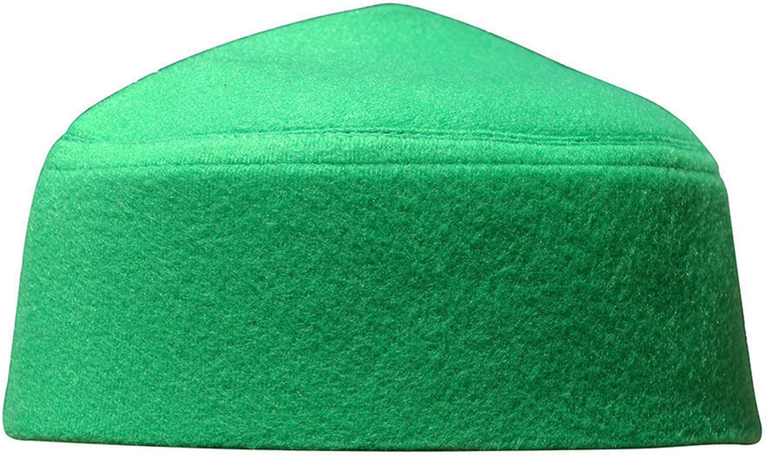 Solid Black Moroccan Fez-Style Kufi Hat Cap w/Pointed Top