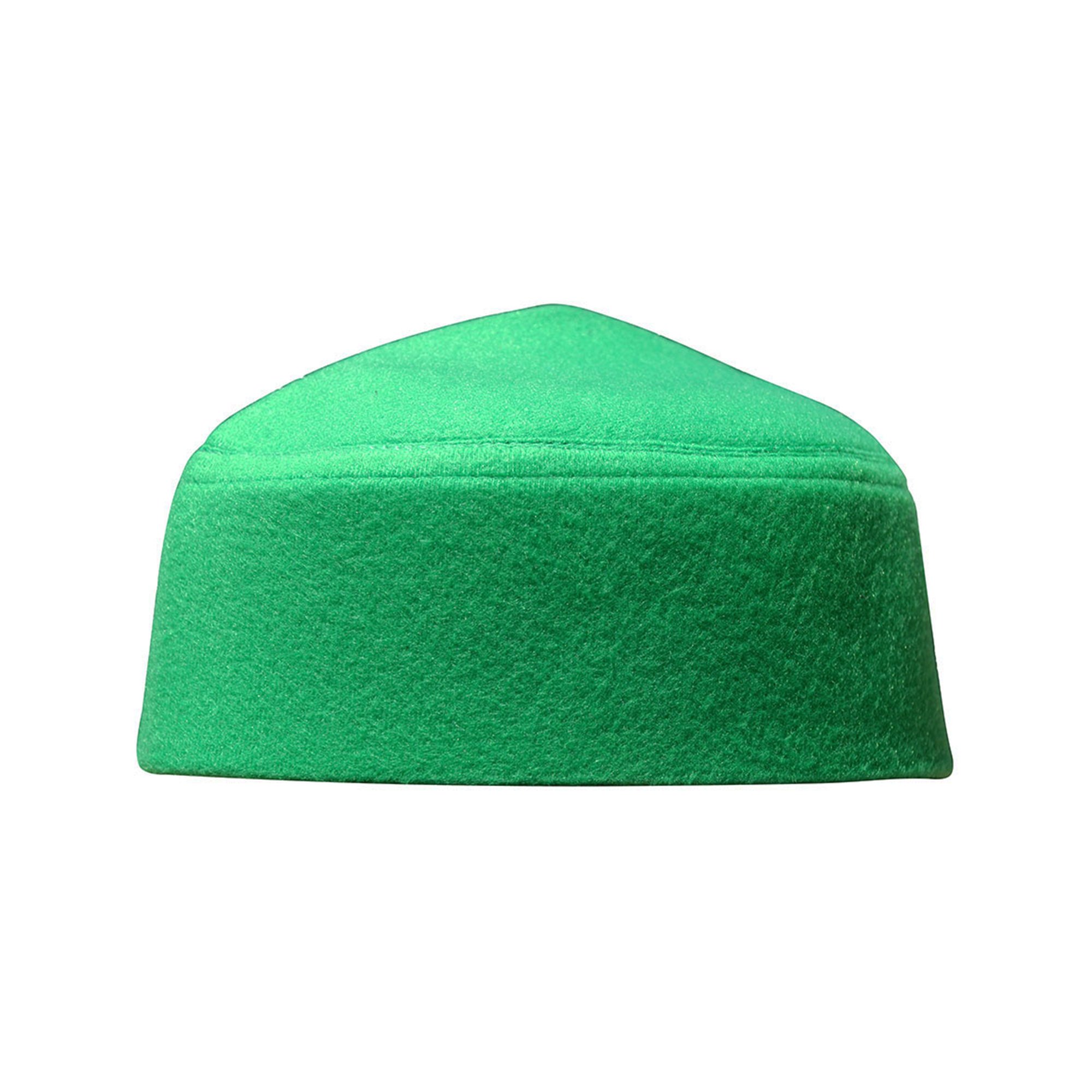 Solid Black Moroccan Fez-Style Kufi Hat Cap w/Pointed Top