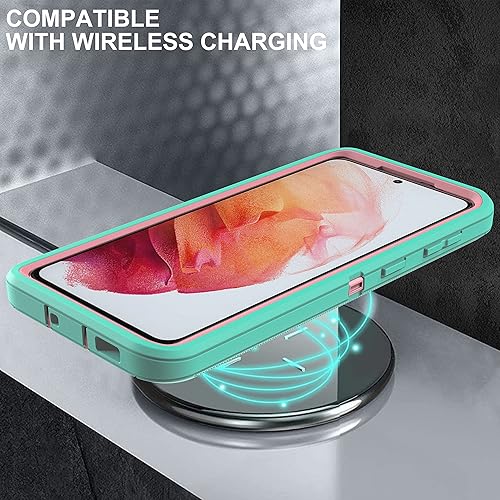 Miniatura 7 de Funda para Galaxy S21, S21 con protector de pantalla de TPU flexible autorreparable 2 unidades, funda de protección 3 en 1 resistente para Samsung