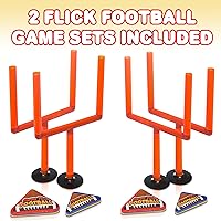 Vista 2 de ArtCreativity Juegos de fútbol Finger Flick (juego de 2) con postes y juguetes de fútbol de espuma, minijuegos, juguetes de escritorio de oficina