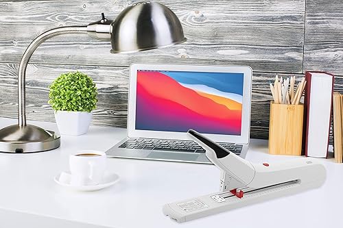 Miniatura 7 de Novus Engrapadora resistente B56, capacidad para 200 hojas, antiatascos, profundidad de grapado de 3 pulgadas con guía ajustable, derivación de