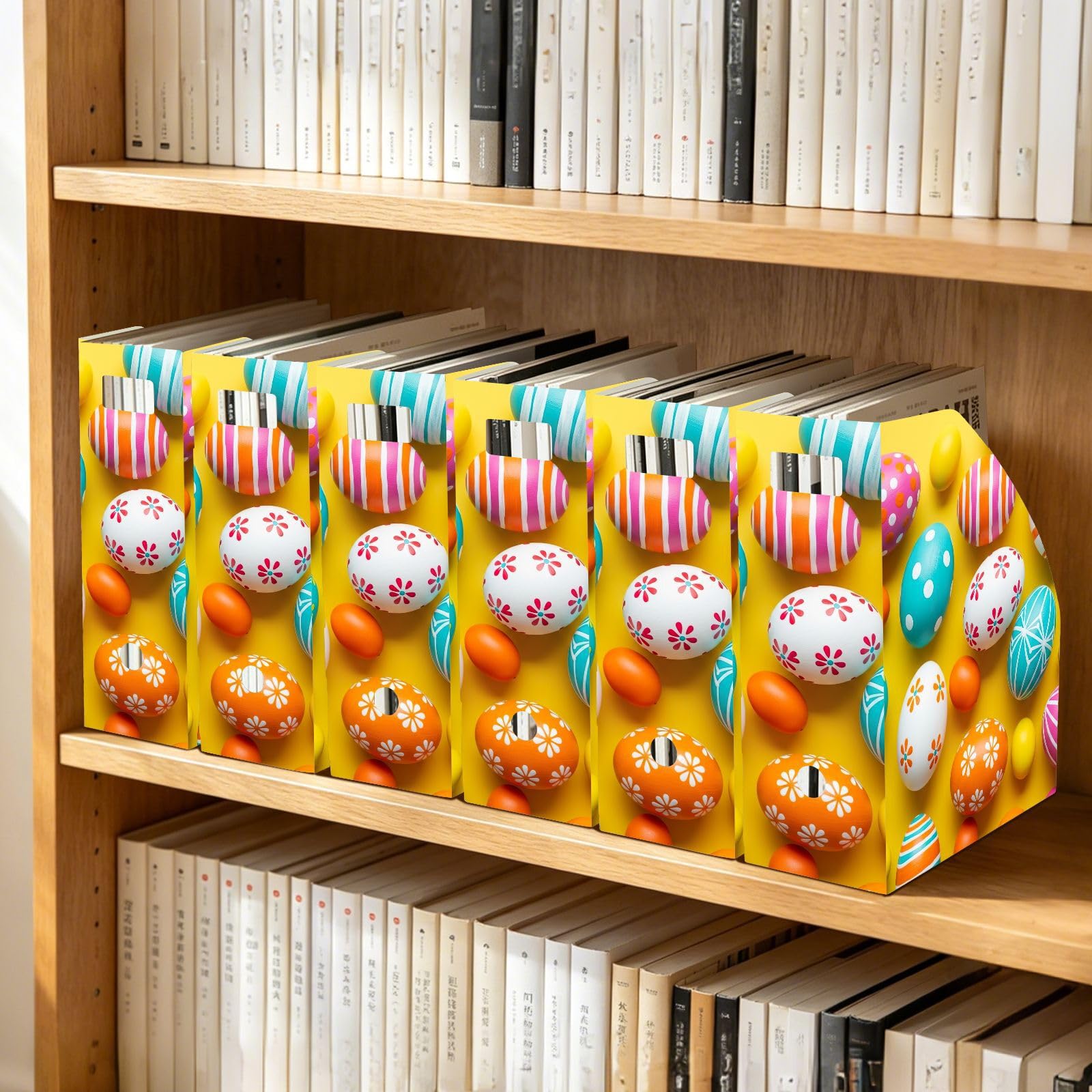 Organiseur de fichiers coloré en plastique pour œufs de Pâques