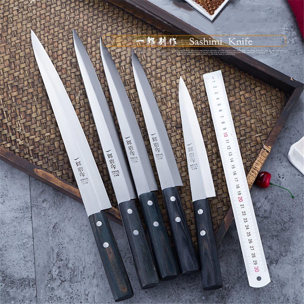 Best Kitchen Knife Professional Sashimi Knife Wood Handle (Blade Length 12-inch)