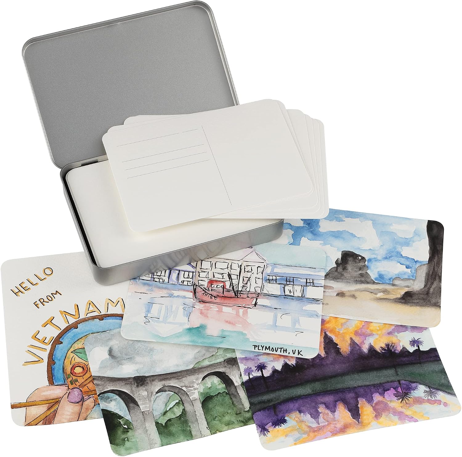 Creative Mark Reflexions Premier Watercolor Postcards - Blank 140lb (300 gsm) 25% Cotton Rag, 4x6 Inch, Pack of 24, Cold-Pressed Surface for Watercolorists, Artists - Paint, Draw, Send or Collect