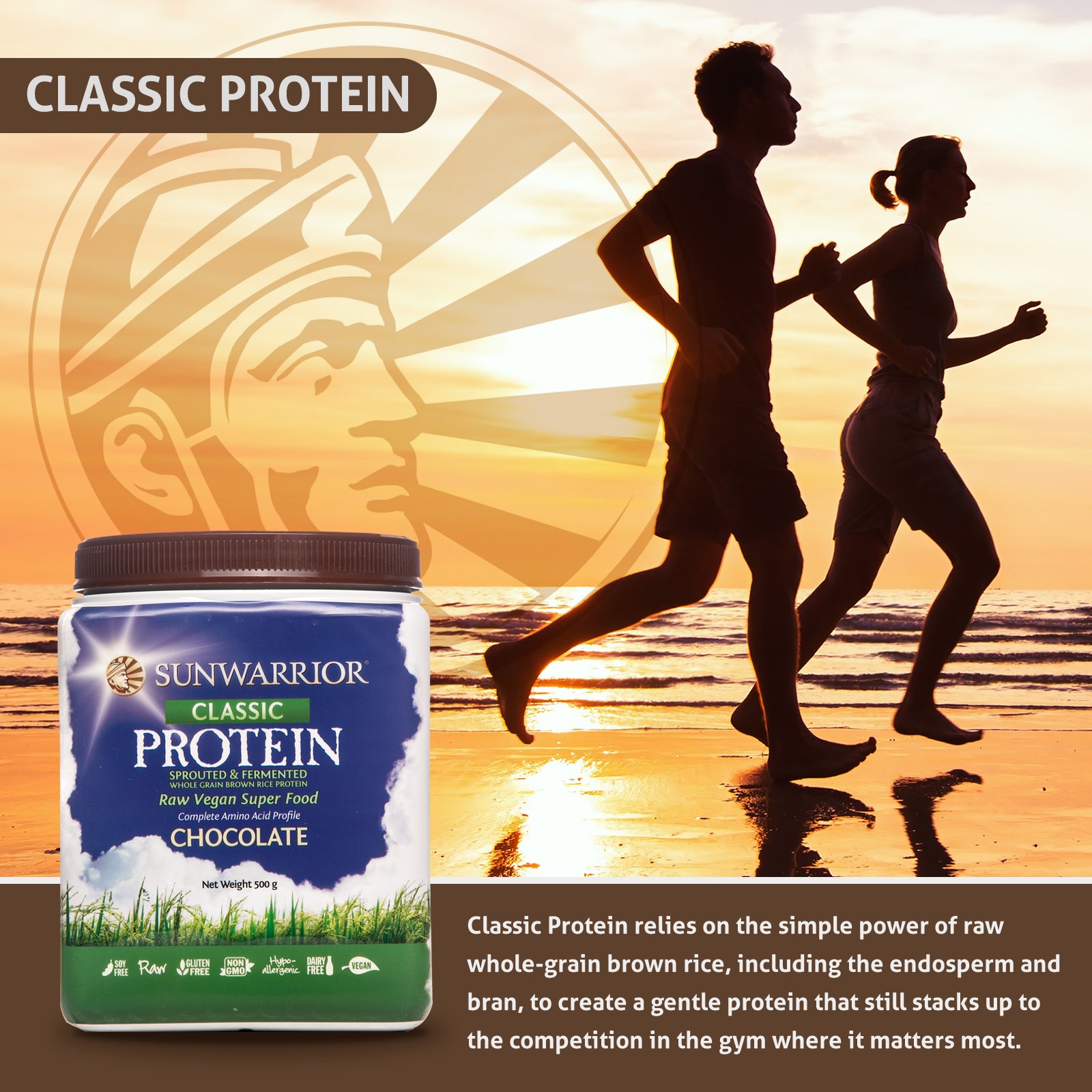 Sunwarrior Proteina Vegetale Cioccolato - 500 g