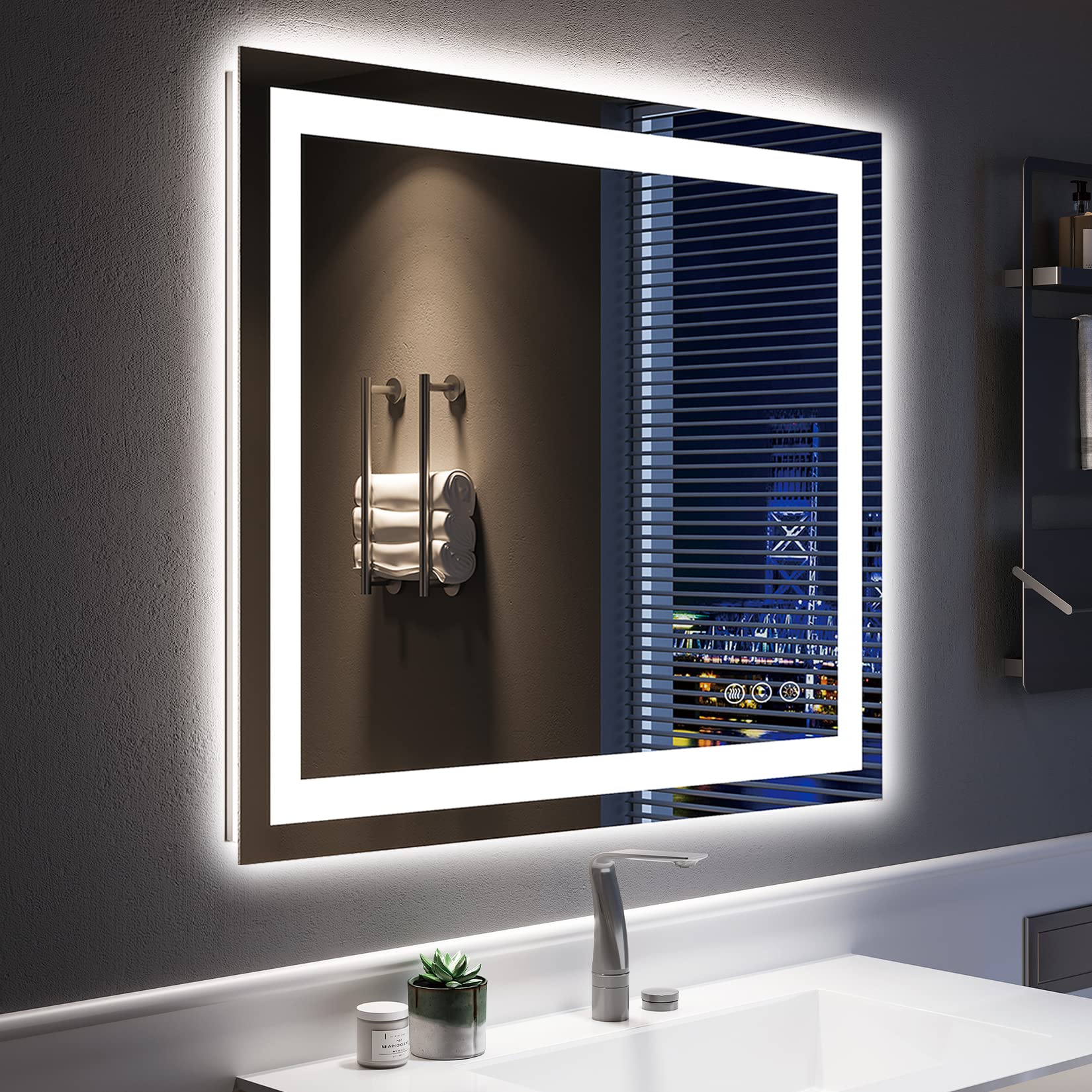 YEELAIT 36x30 LED Bathroom Mirror