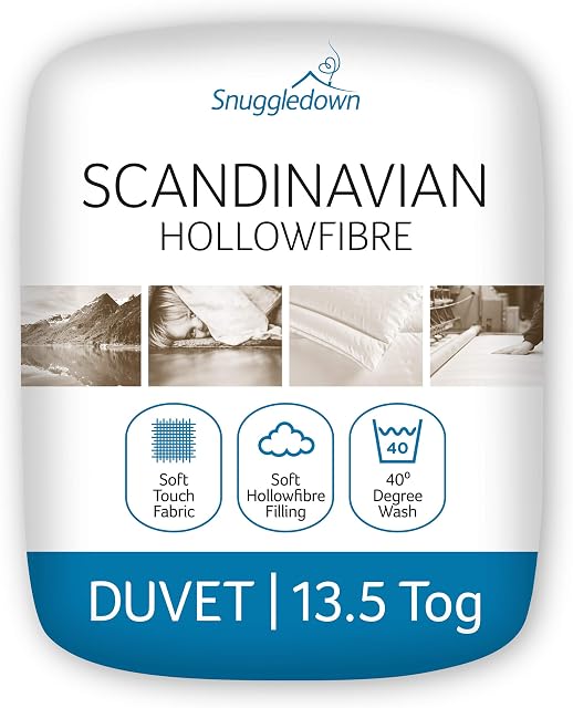 Snuggledown Classic Hollowfibre Single Duvet 13.5 Tog Winter Duvet Single Bed