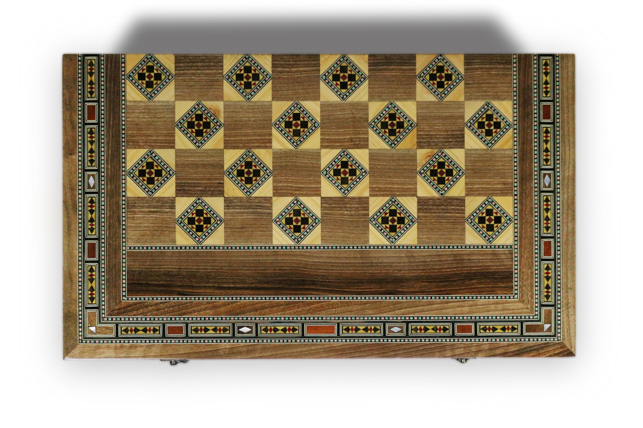 Elessar 50 x 60 cm in legno Backgammon Tavla/Gioco di scacchi/DAMA Board BK 60 con 30 pietre in legno Backgammon