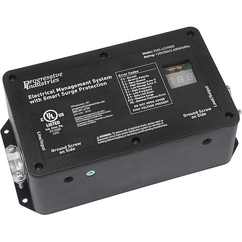Progressive Industries EMS-LCHW30 Heavy Duty RV Surge Protector, Black, 30 Amp