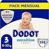 Dodot Dodot Sensitive Baby Diapers Size 3, 198 Diapers, 6 kg - 10 kg, Optimal Skin Protection - 1