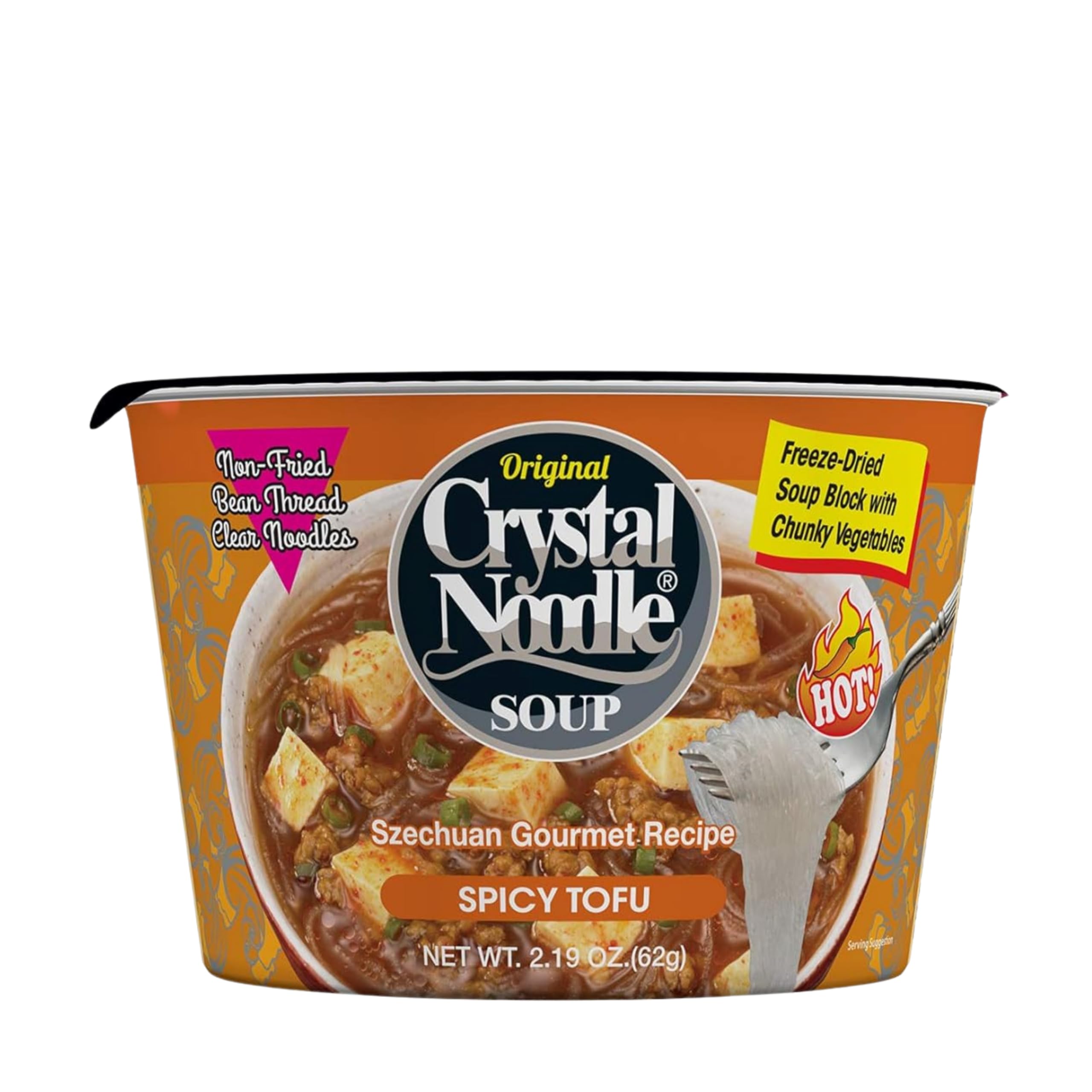 Crystal Noodle Soup, Spicy Tofu, (Pack of 6 Cups) 2.4 OZ