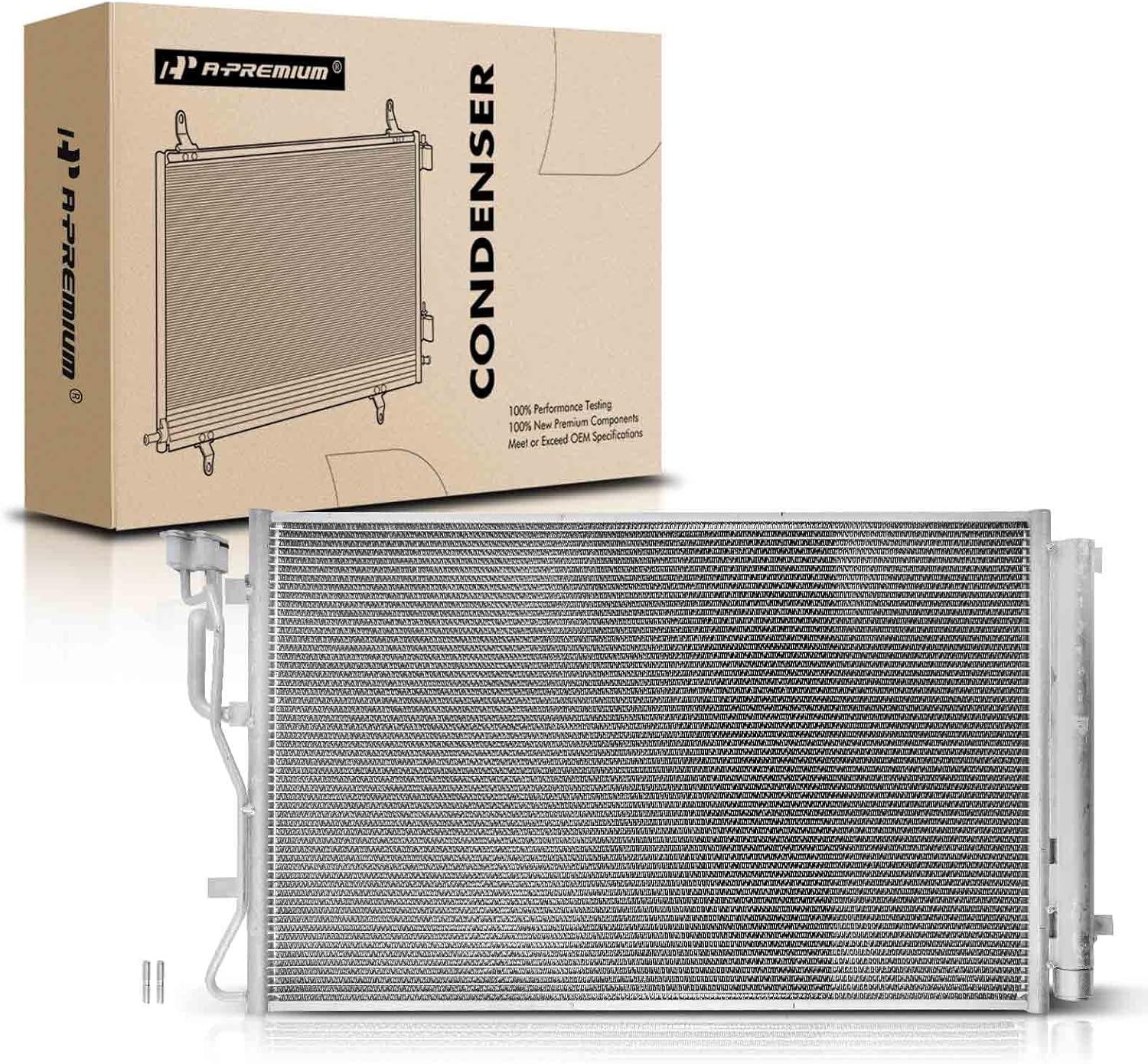 A-Premium Air Conditioning A/C Condenser Compatible with Hyundai Veloster 2019-2021 & Kia Soul 2020-2025, L4 2.0L, Replace# 97606J3190