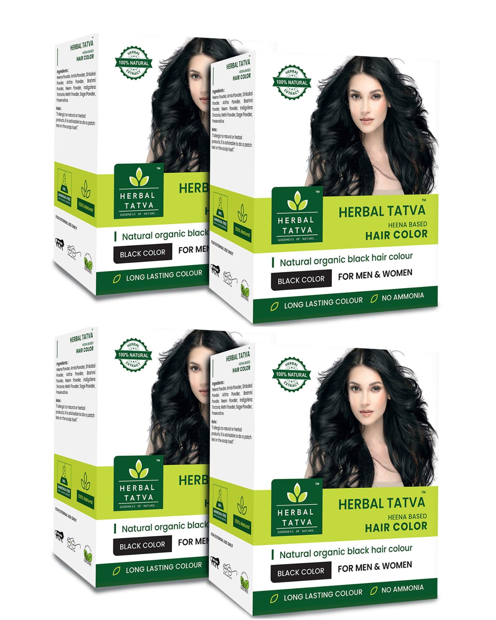 Herbal Tatva - Ayurvedic Black Hair Colour 240g | Natural Hair Colour for Men & Women | Safe Ayurvedic Ingredients | Pack of 4 x 60g-image-27