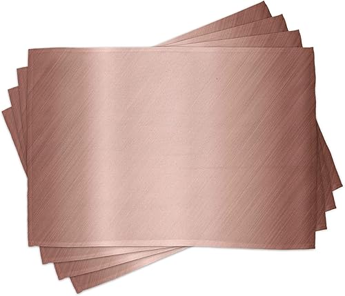 Ambesonne Juego de 4 alfombrillas abstractas de superficie lisa, líneas diagonales con detalles degradados, manteles individuales de tela lavable