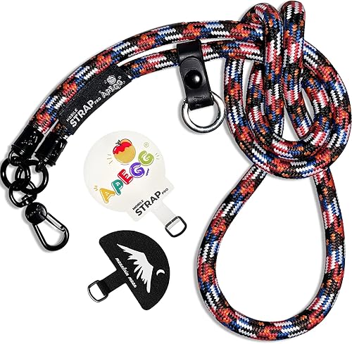 APEGG Cordón para teléfono celular, cordón universal ajustable desmontable para teléfono, cordón para collar para teléfono inteligente (neón, 51