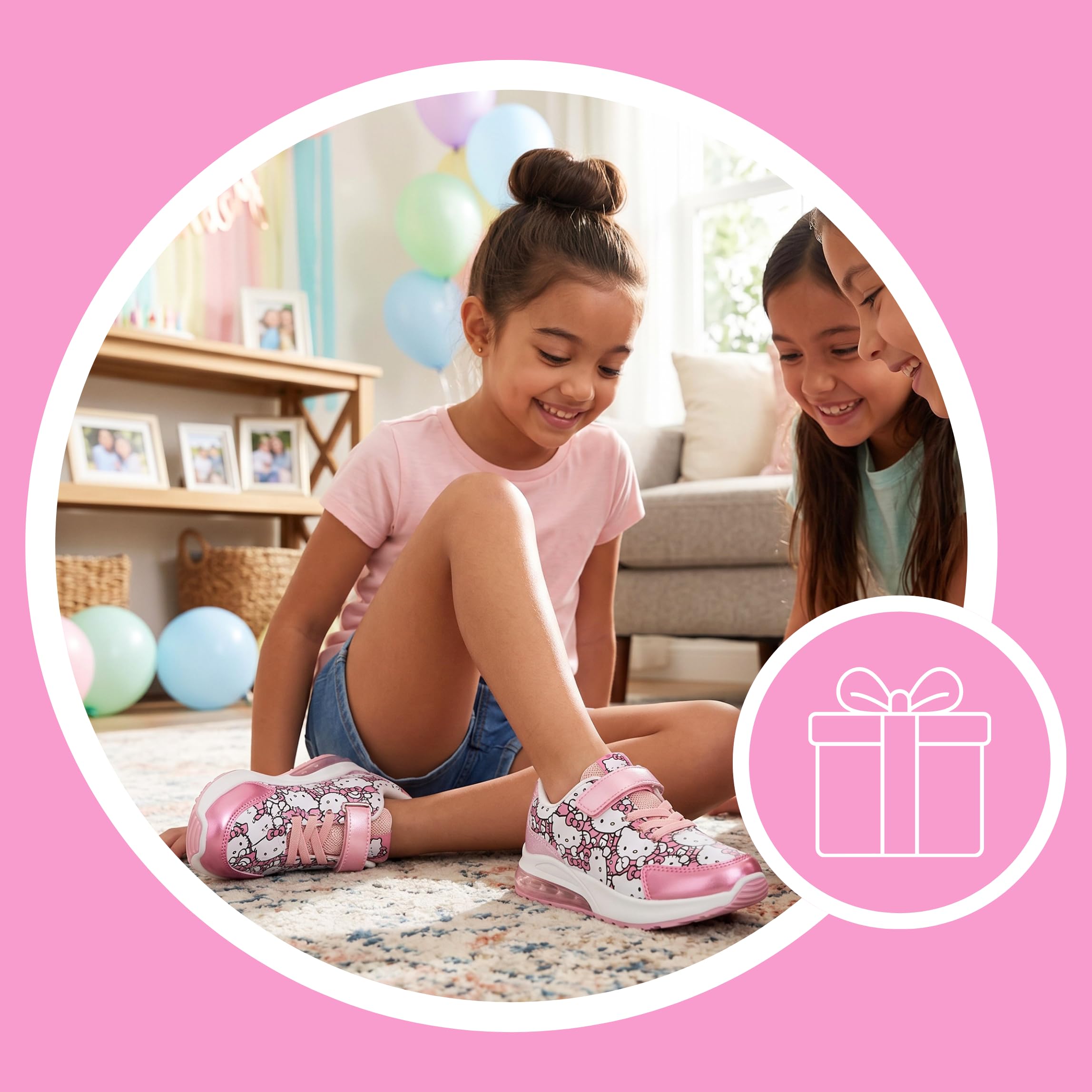 Hello Kitty Zapatos Niñas, Calzado Infantil, Deportivas Diseño Brillante, Incluye Caja de Regalo, Tallas EU 25 a 32