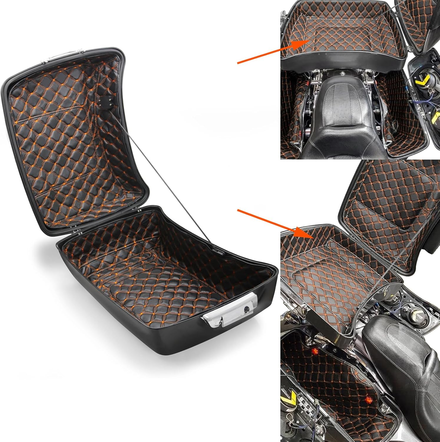 Road King Fairing Left & Right Side Cover Panels For Harley Touring Road Glide King (2009-2024) | Black ABS Fairing Replacement Road Glide King Fairing 2009-2024 - Foto 7