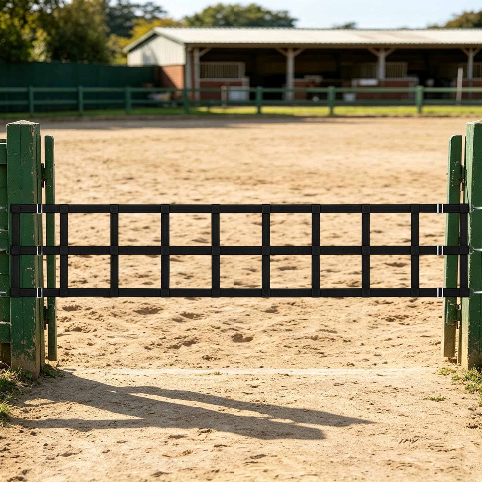 Barriera Box Con Cinghie Regolabili Protettive 299x49 cm | Barriera Per Stalla Da Allevamento Per Stalla, Ranch, Fattoria, Fienile, Bestiame, Recinto, Corral, Veicolo Di