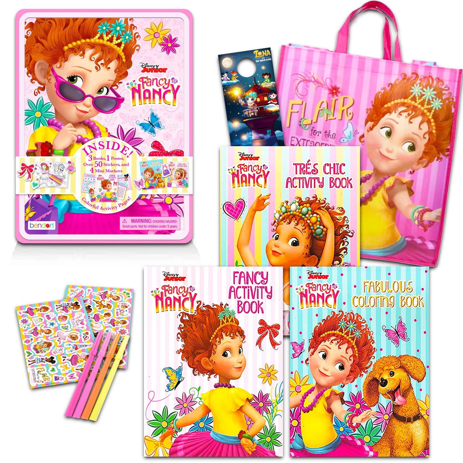 Buy Classic Disney Fancy Nancy Tote Bag Activity Set 3 Pc Bundle with