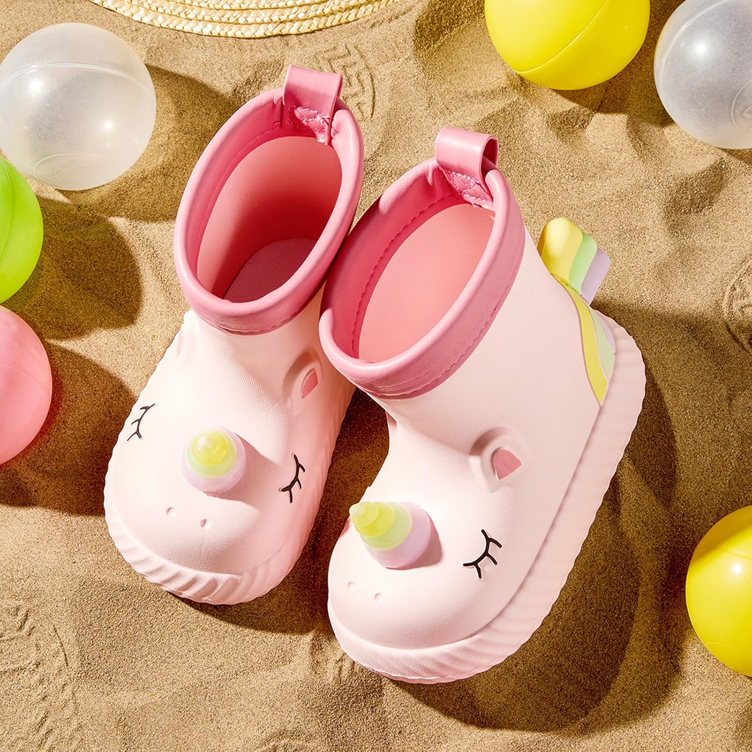 Kids Rain Boots for Girls, Toddler Animals Rain Boots with Non-Slip Sole, Waterproof EVA Rain Shoes with Handles for Easy On, Cute Lightweight Rain Footwear - Image 6