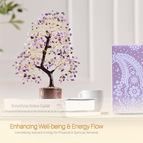 Miniatura 8 de YUVDIPR Árbol de chakras, árbol de la vida de siete chakras, árbol de cristal para energía positiva, árbol de Feng Shui, árbol de cristal, con