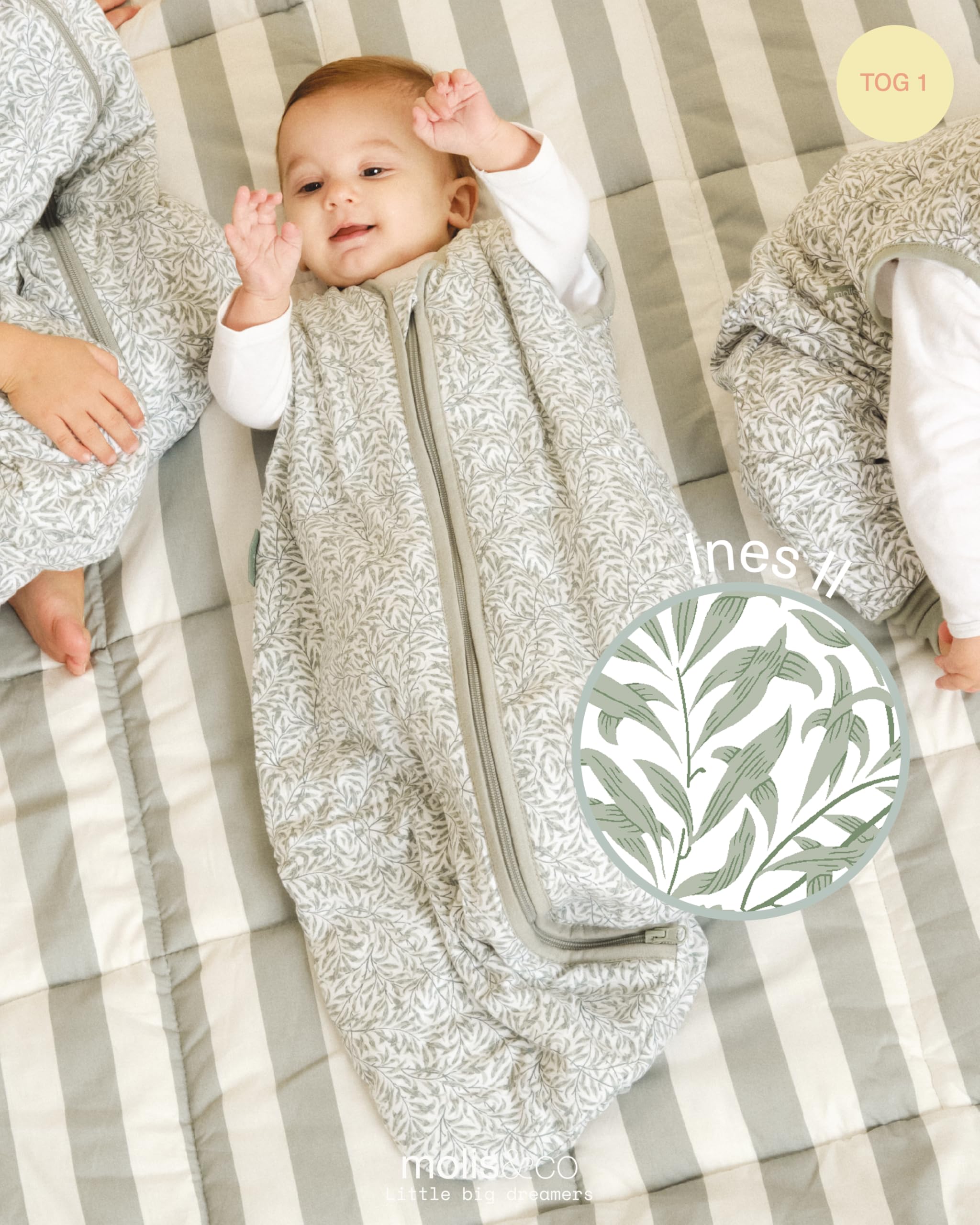 schlafsack mit oder ohne ärmel molis&co - Baby ärmellos - Ideal für Frühling und Herbst - Babyschlafsack 1 tog - Leicht gepolstert - 100% Baumwolle (Oeko-TEX 100), Premium Qualität Stopper La Reunion - Wandern Color:Black Gunmetal - Clear Lens