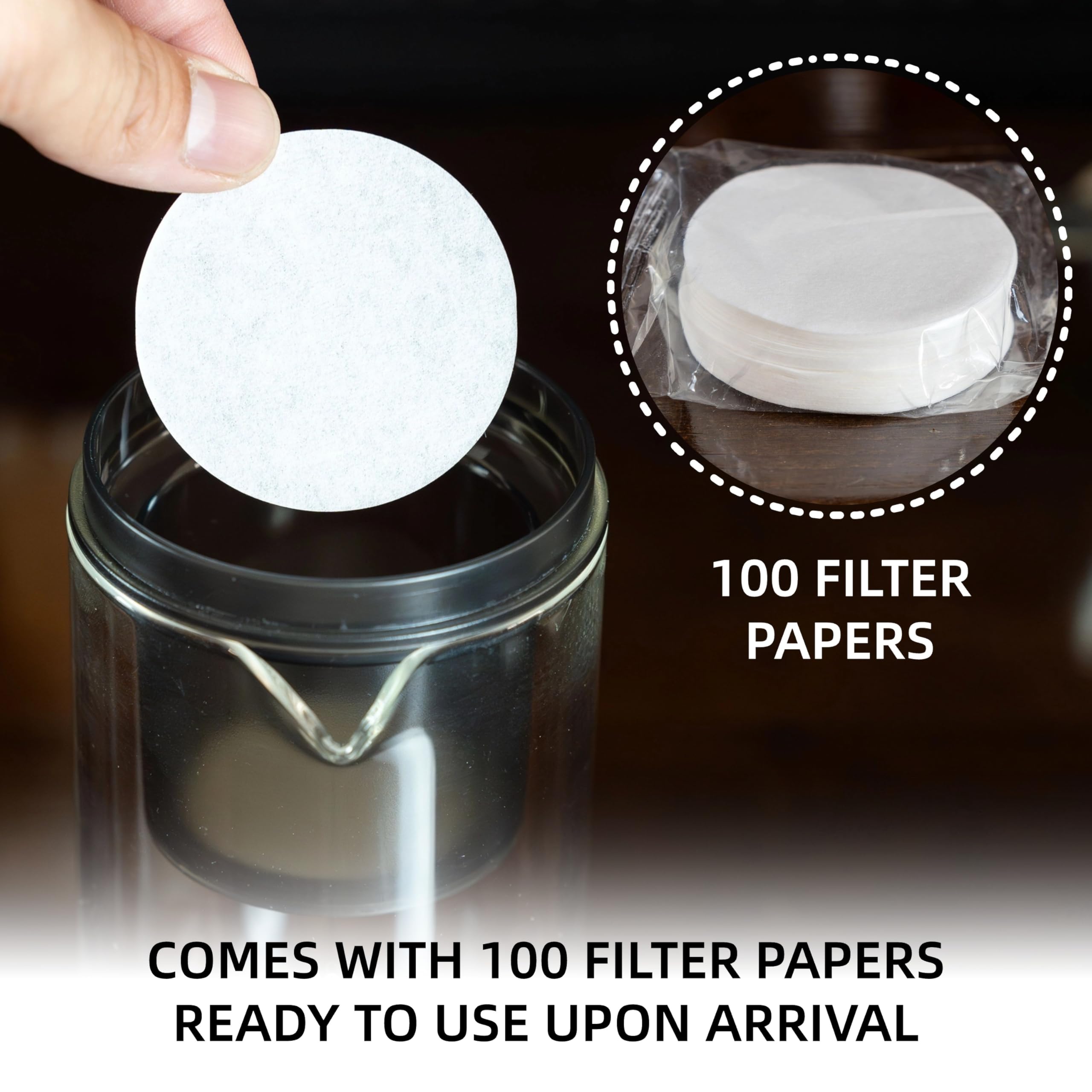 Cafetière à infusion à froid, machine à café glacé 400 ml verre borosilicate, réglage vitesse infinie