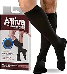 Meia de Compressão Masculina Meia 3/4 Panturilha Média Compressão 18-21 mmHg Sigvaris ATTIVA