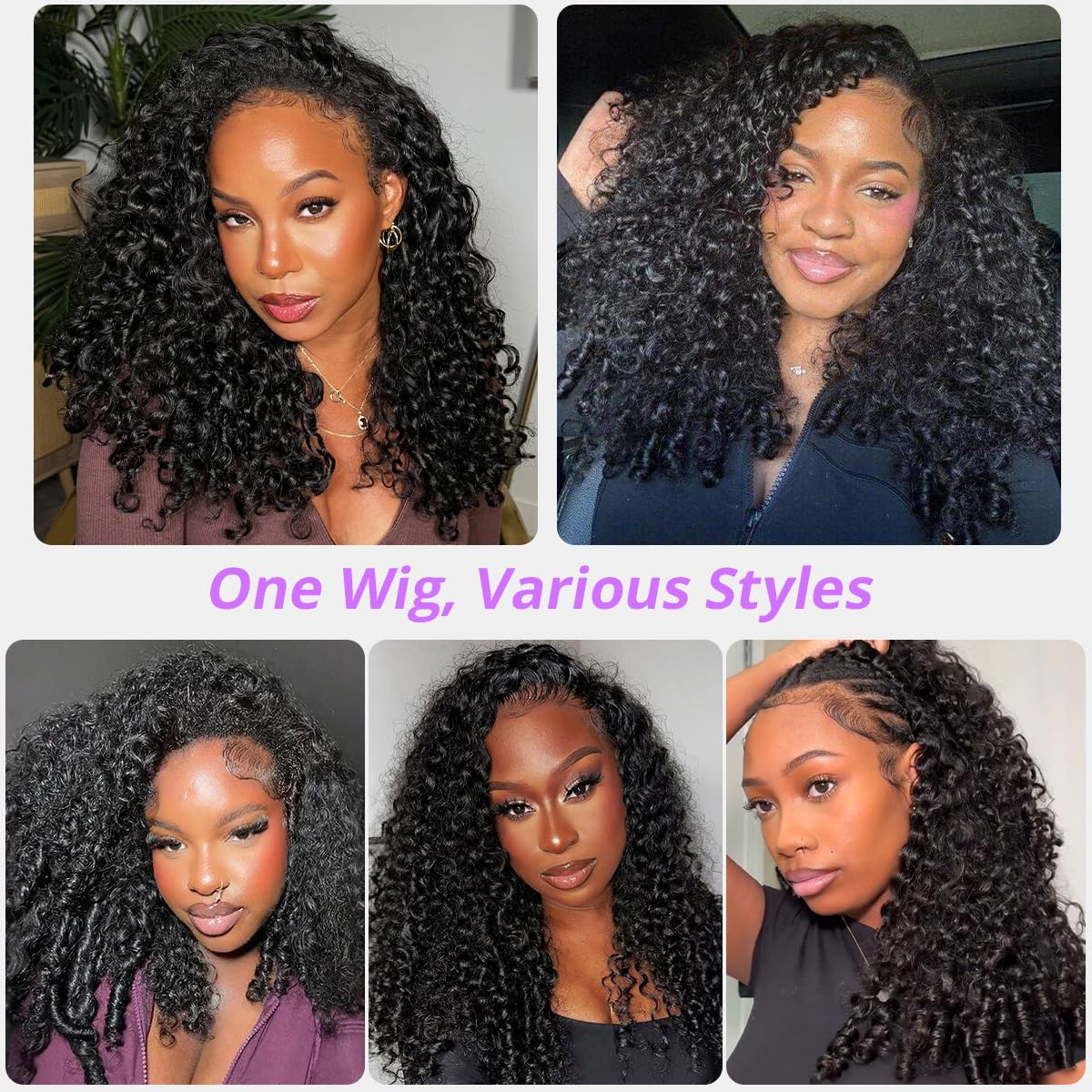 Tinashe Hair Burmese Curly Half Wig Human Hair Wigs for Black Women Curly Human Hair Wig Nnatural Black Glueless Wear And Go 3 in 1 Half Flexi-Fit Invisi Flip Over No Lace Drawstring Wig 18inch