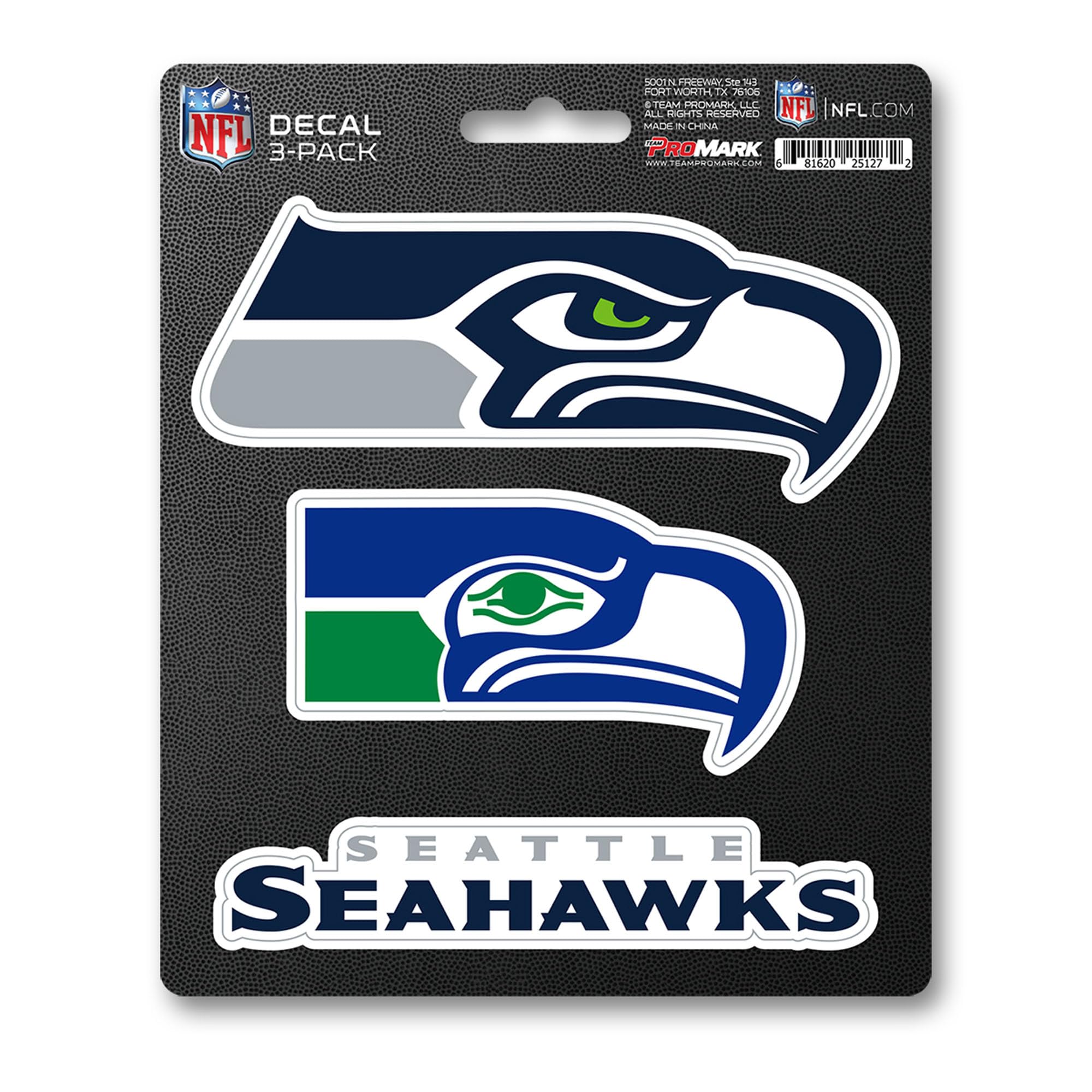 NFL Seattle Seahawks Team Decal, 3-Pack