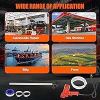 Vista 6 de Bomba eléctrica de transferencia de combustible de 110V - Bomba de transferencia de líquido multifuncional de alta potencia 2480W Incluye tubo