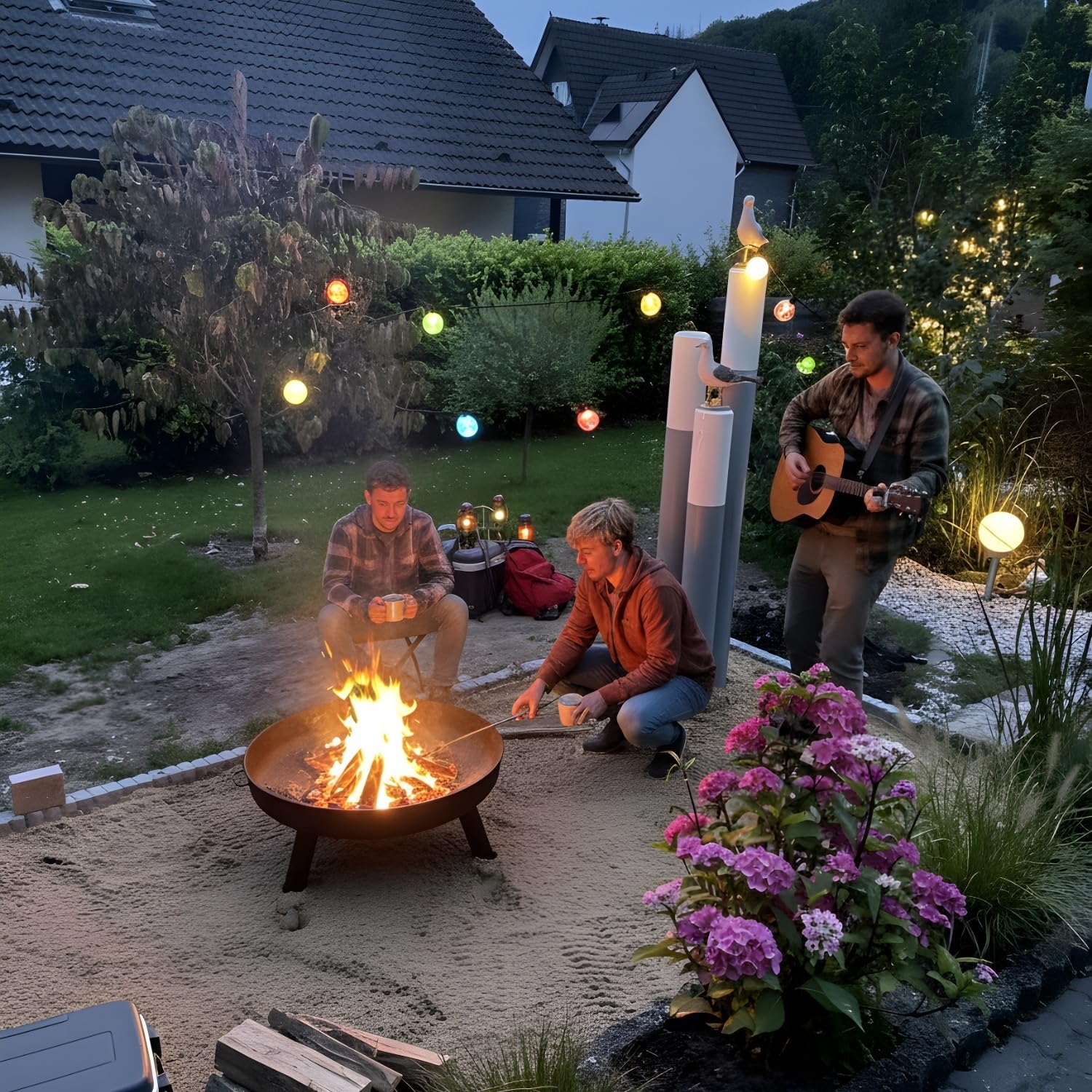 Stoere Vuurschaal 100cm - terrasverwarming - tuin