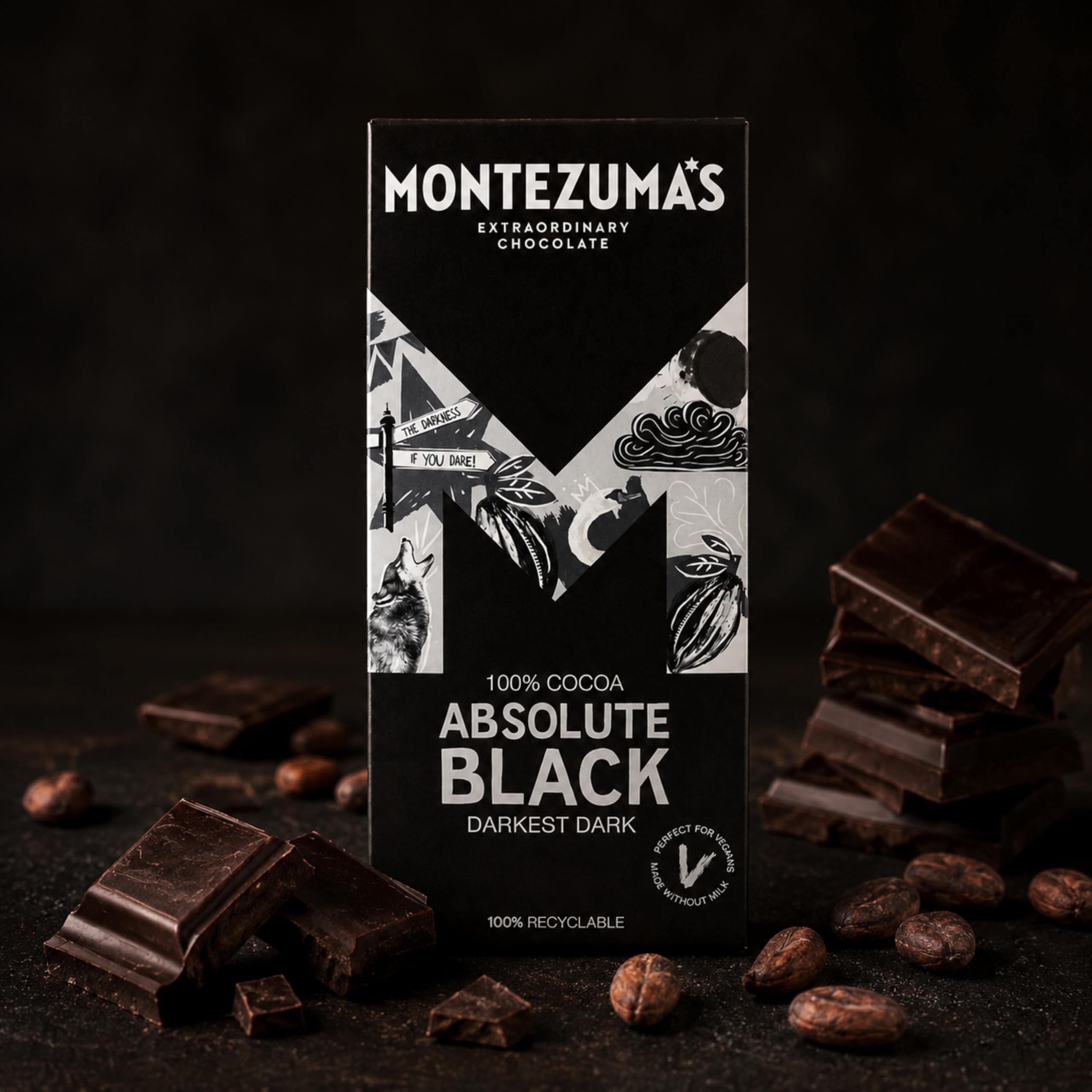 Amazon.com : Montezuma Dark Chocolate Absolute Black 100% Cocoa